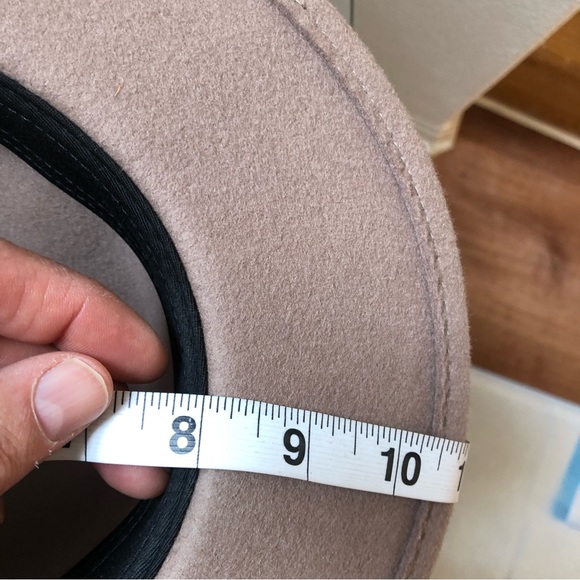BRIXTON WOOL FELT MEDIUM BRIMMED HAT Sz 7 small 56 CM tan w black leather belt - Picture 11 of 11